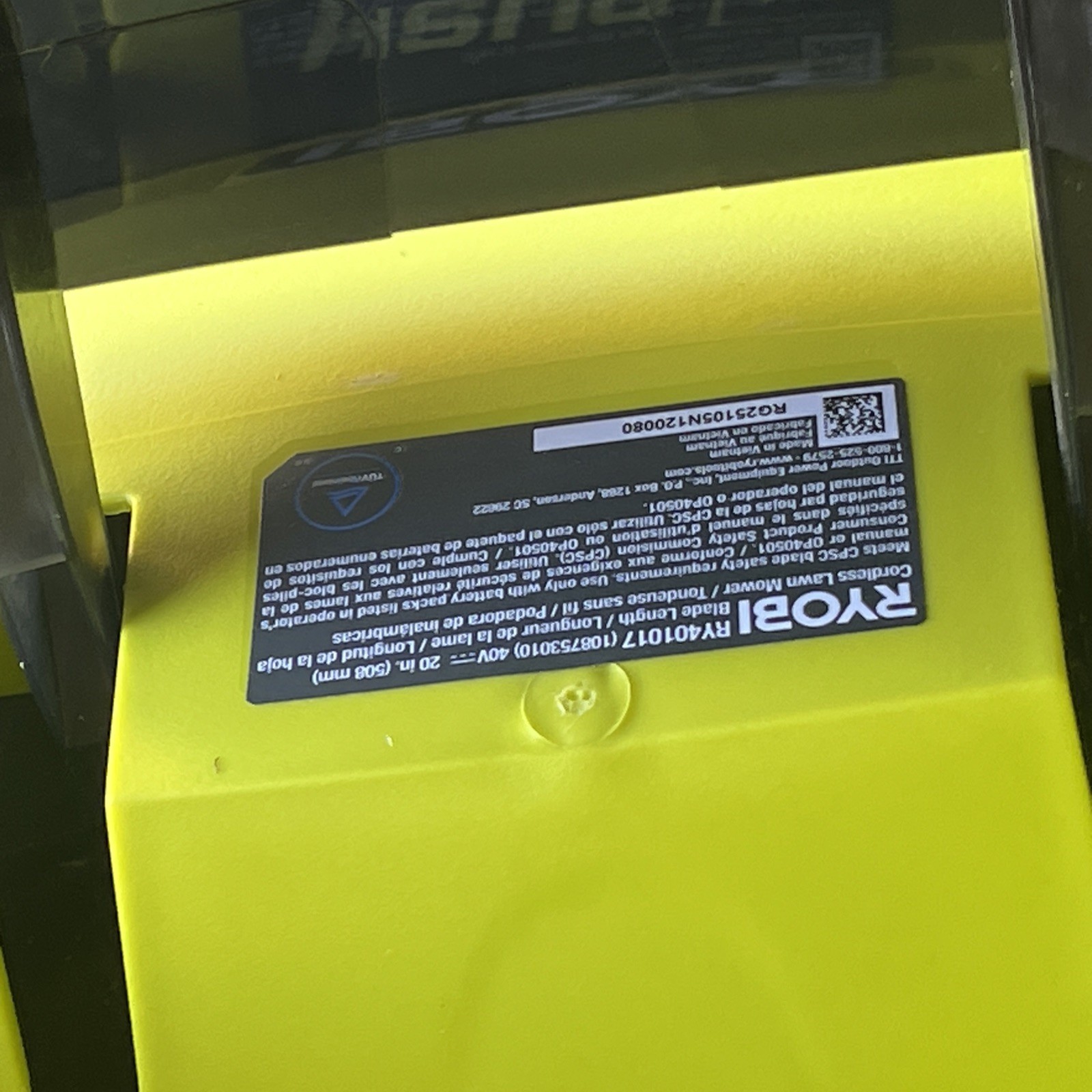 RYOBI 40V HP Brushless 20 in. Cordless Battery Push Lawn Mower + weedeater