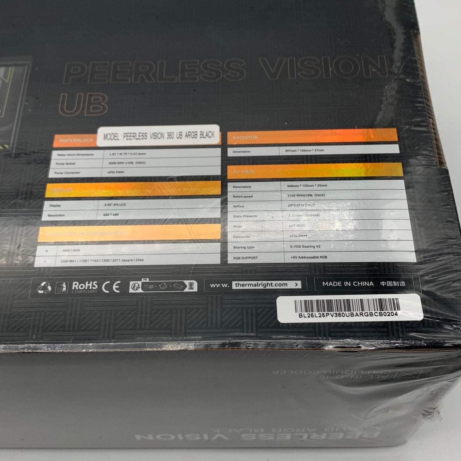 New Thermalright Peerless Vision 360 AIO CPU Liquid Cooler