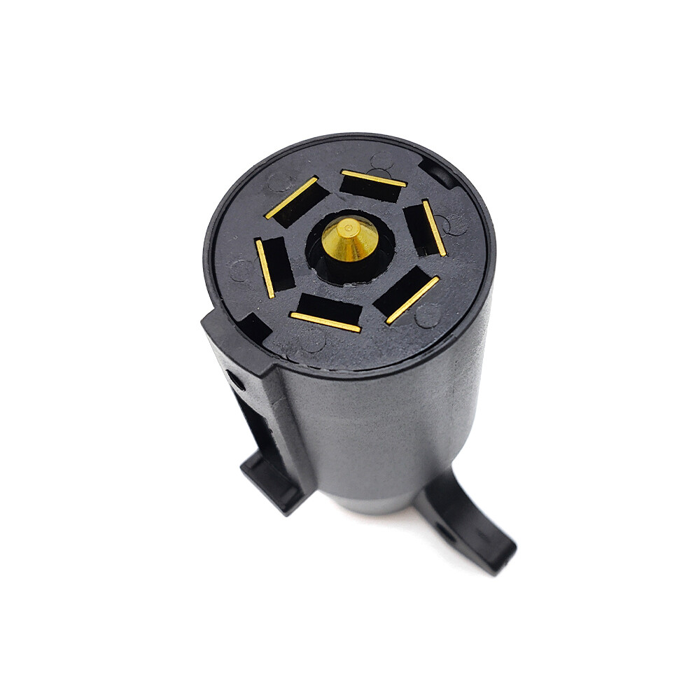 7 Way Round RV Style Trailer Light Plug Connector Replacement End Blade Pin New