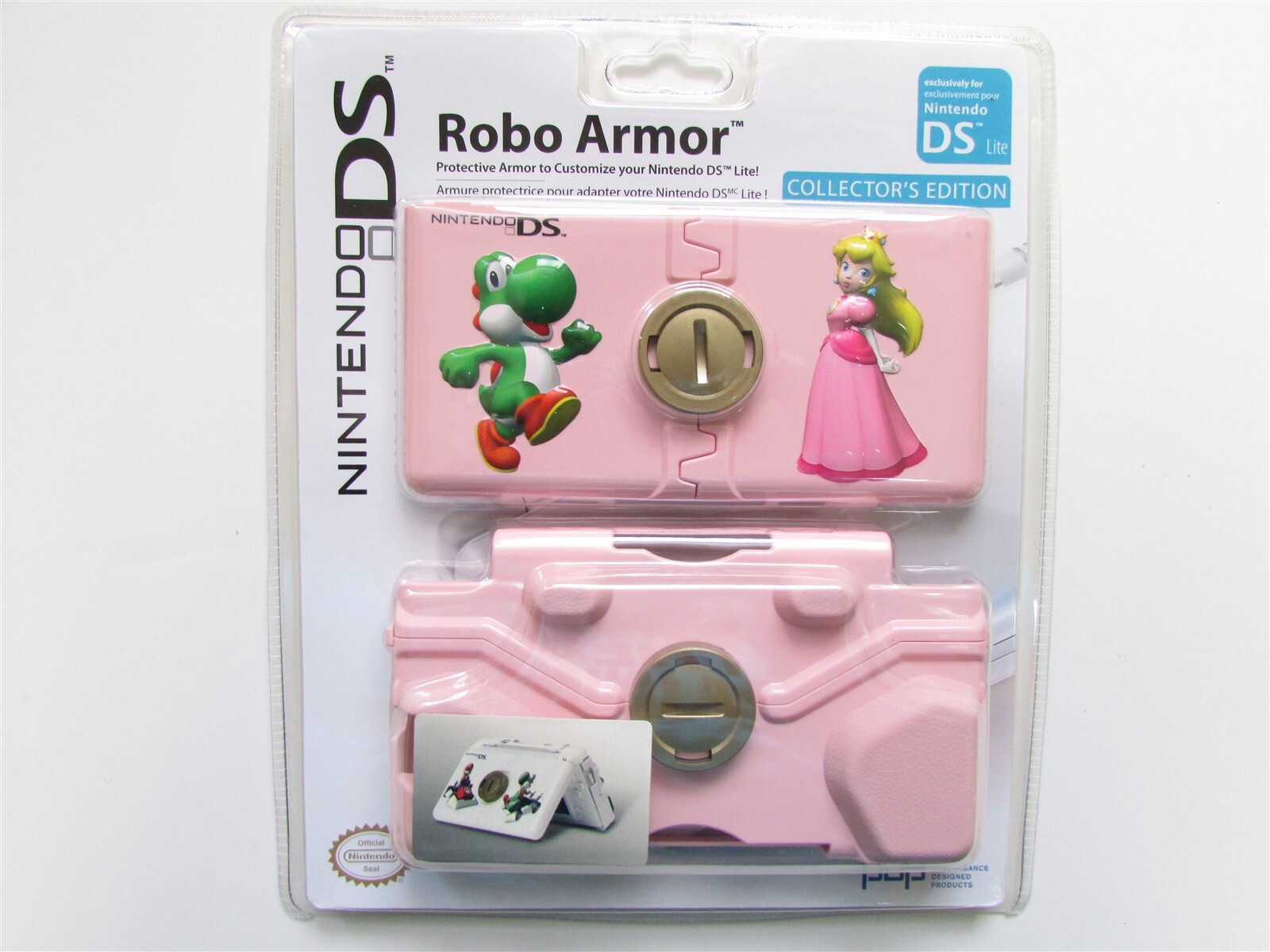 Nintendo DS Lite 3DS Yoshi Princess Peach Robo Armor PINK Hard Case Shell Mario