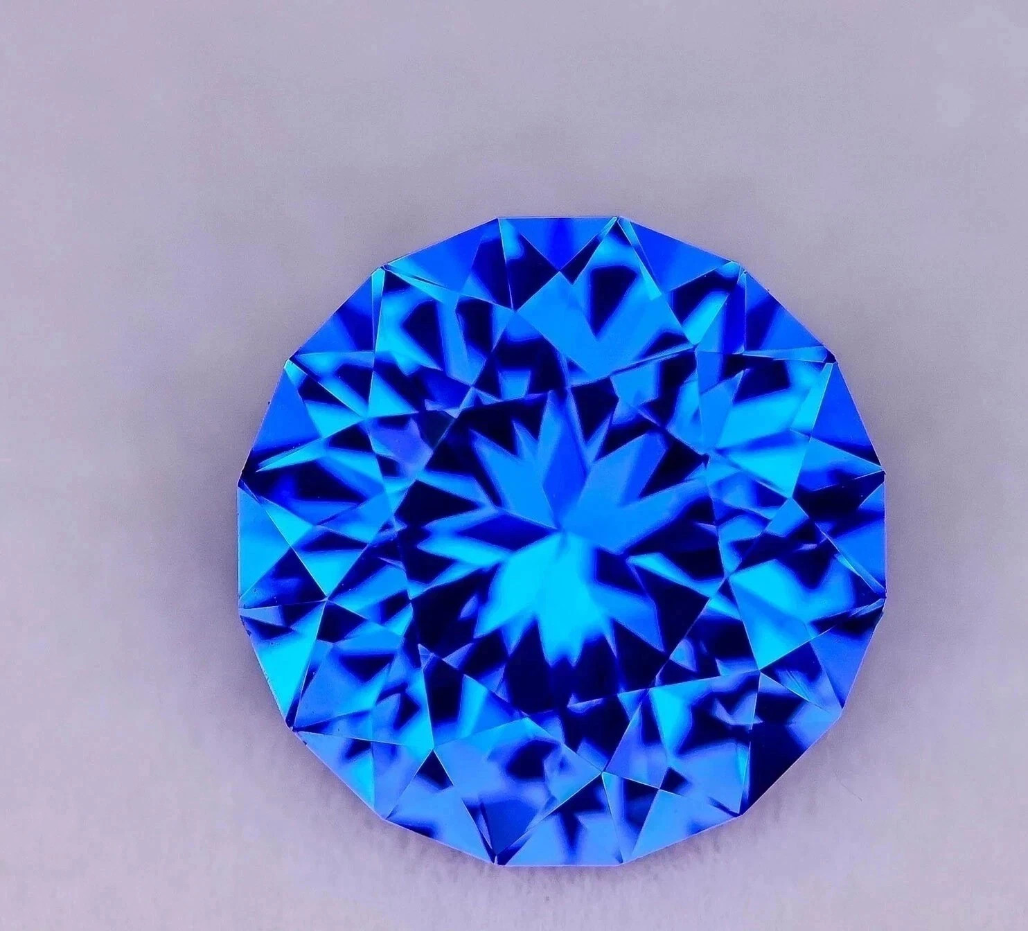 Certified 10.10 Ct+ Rare Natural Ceylon Blue Sapphire Round Cut Loose Gemstone