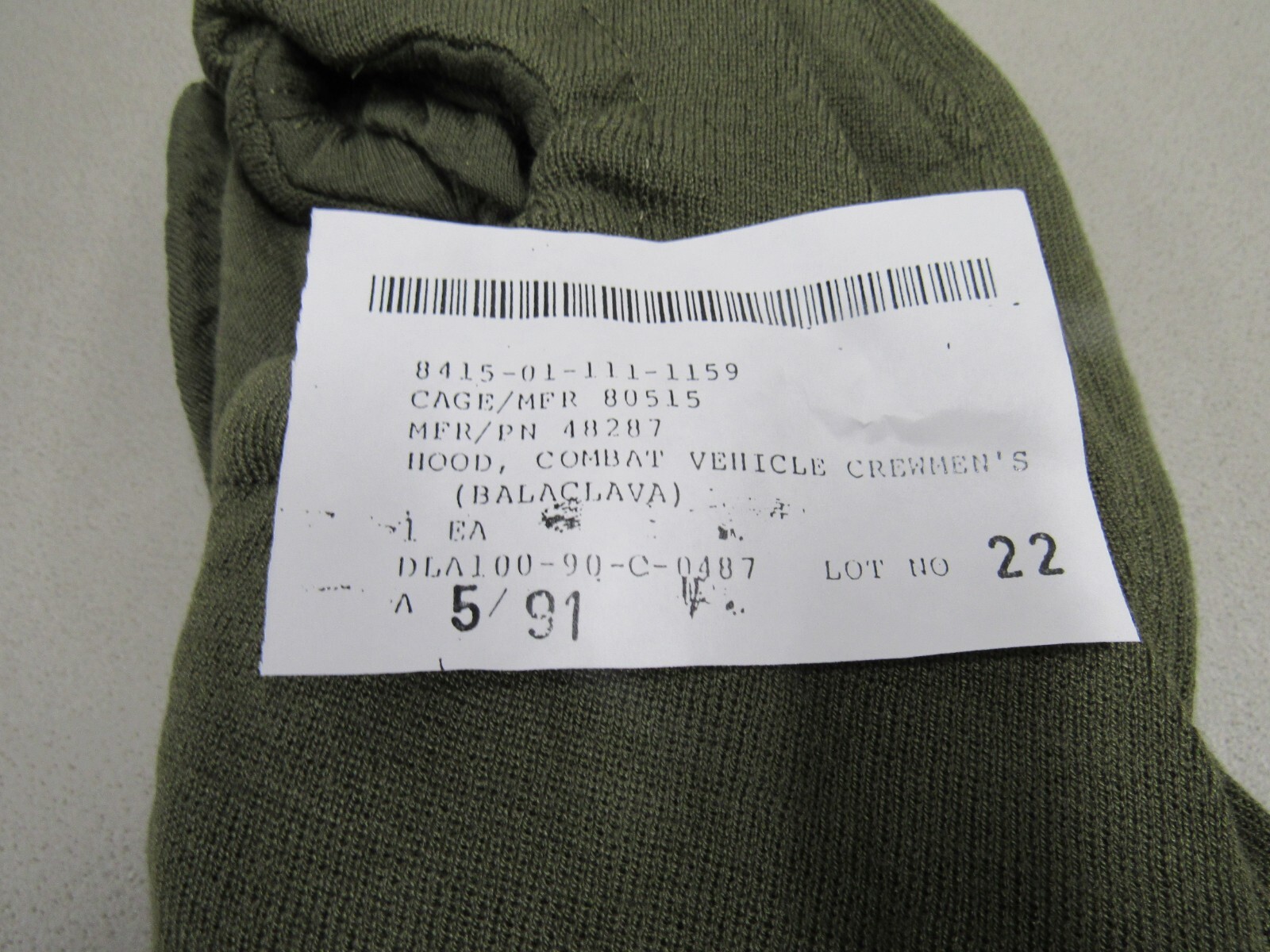 US Military Cold Weather Balaclava Fire Resistant CVC Tanker Combat Vehicle Crew