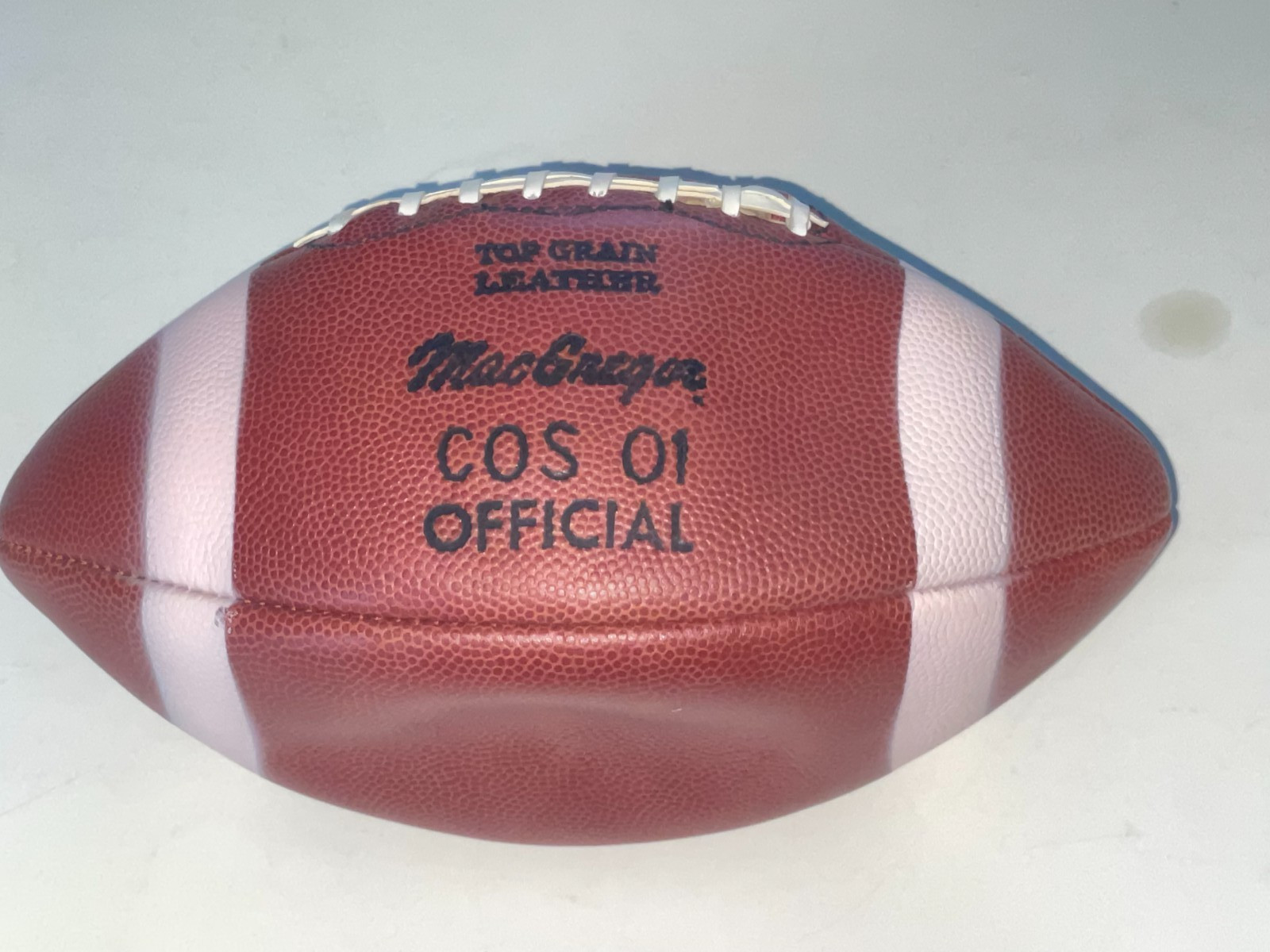 1970's MacGregor COS 01 Official NFL Leather Football * NM MINT * Never Used