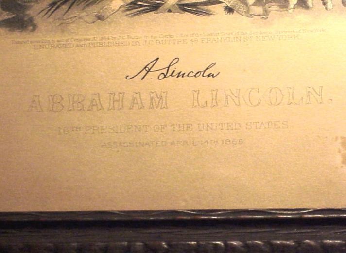 Civil War - Original ABRAHAM LINCOLN ENGRAVING By J.C. Buttre - 1864 - Framed