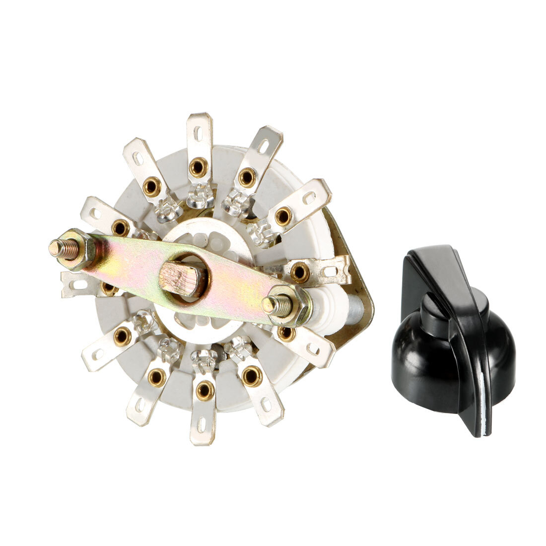 2P5T 2 Pole 5 Position 1 Deck Band Channel Rotary Switch Selector with Knob