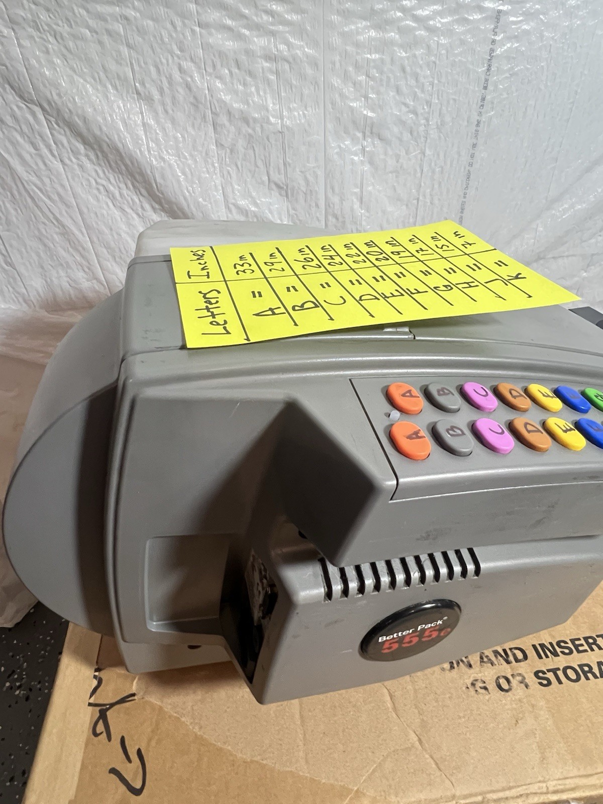 Better Pack Packages 555eSS Tape Dispenser ( Letters Keypad A To k)