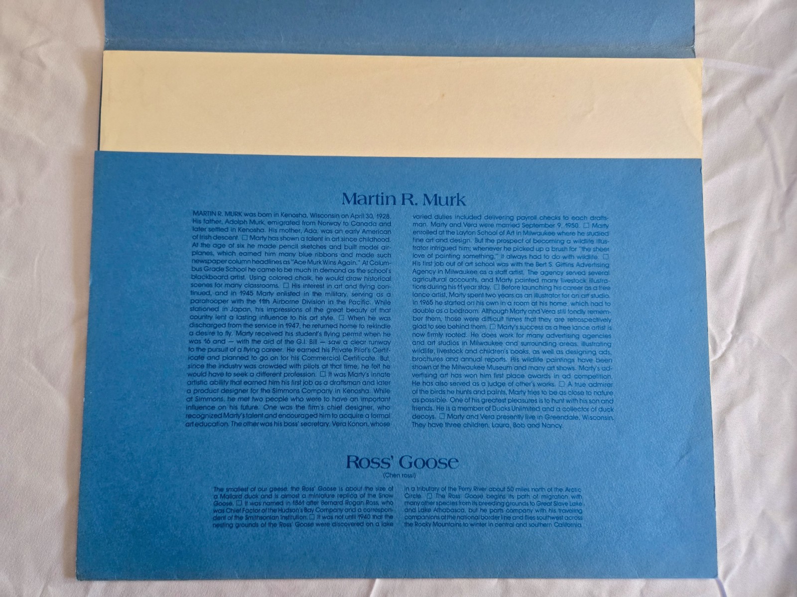 RARE-1977 (RW44)- Federal Duck Stamp Print *Martin Murk* Remarqued