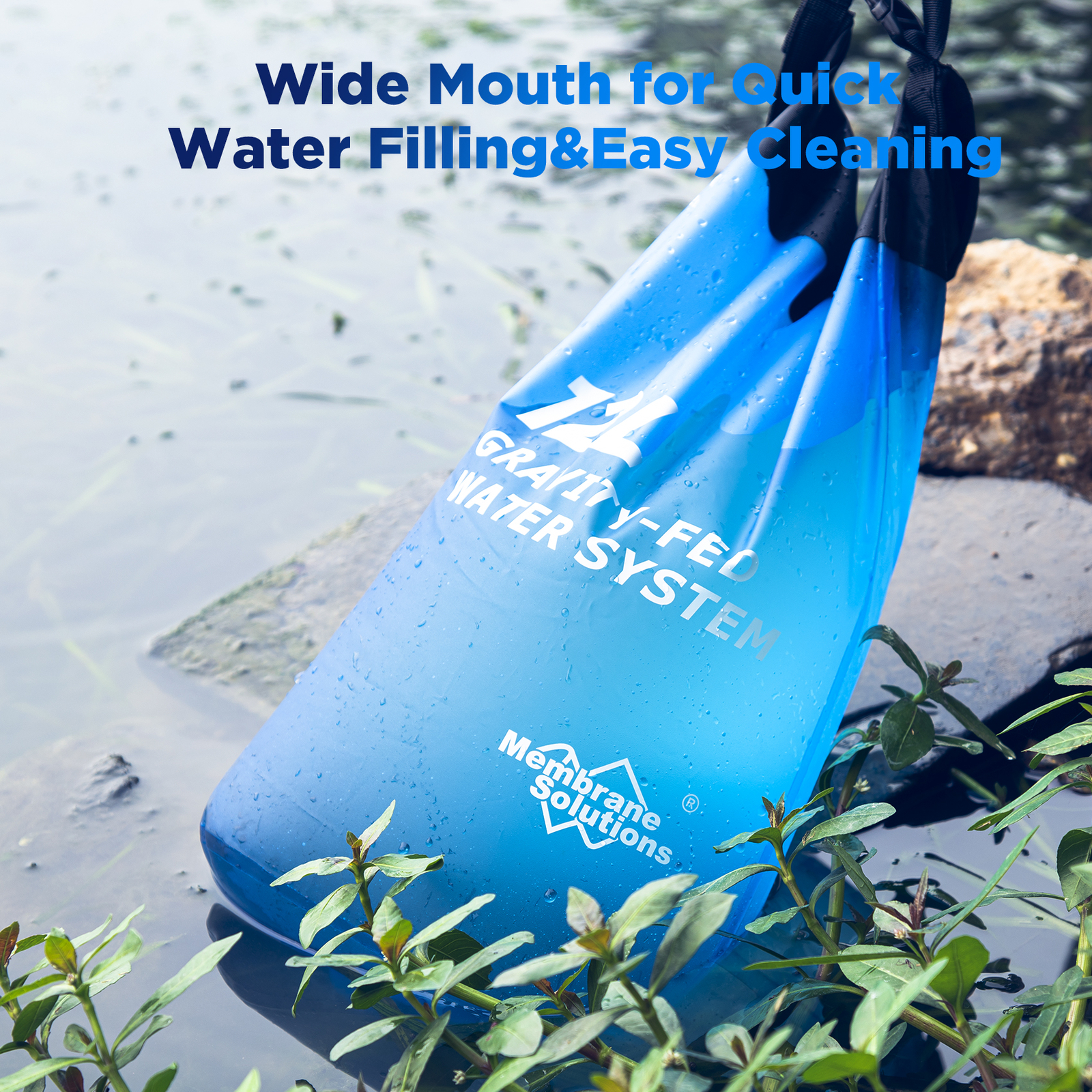 Water Filter Straw 3L/1Gal/6L/12L Gravity-Fed Water Bag for Backpacking Survival