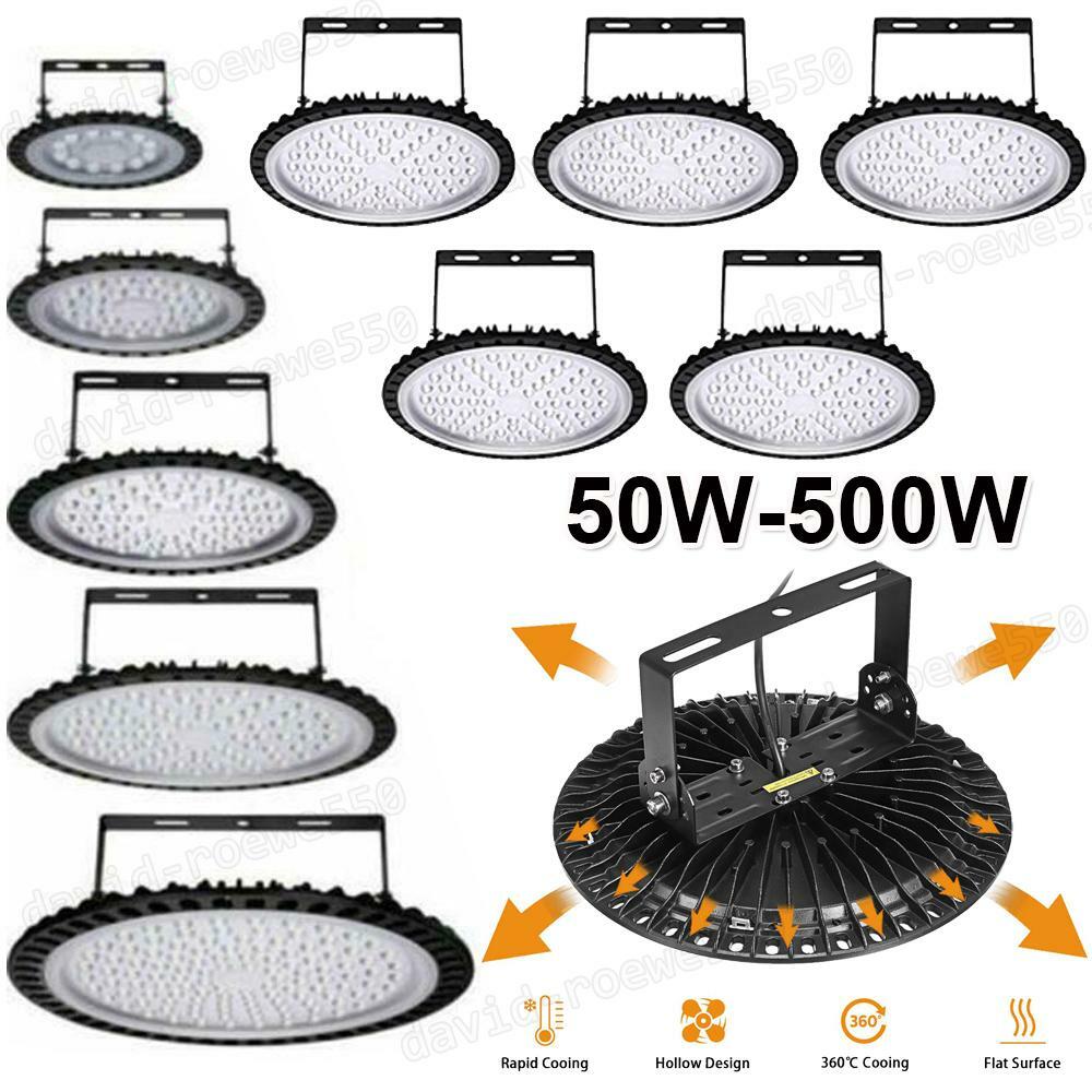 1-10Pack 500W 300W 200W 100W 50Watt UFO LED High Bay Light Warehouse Shop Lights