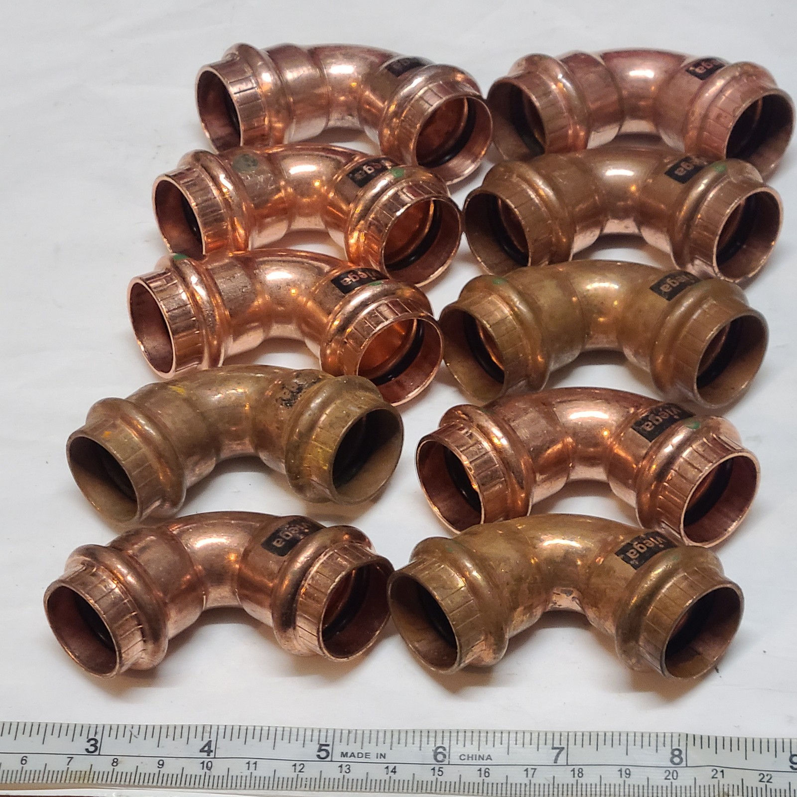 Viega 77022 , 3/4" x 3/4" P x P ProPress 90° Copper Elbow (PK 10)