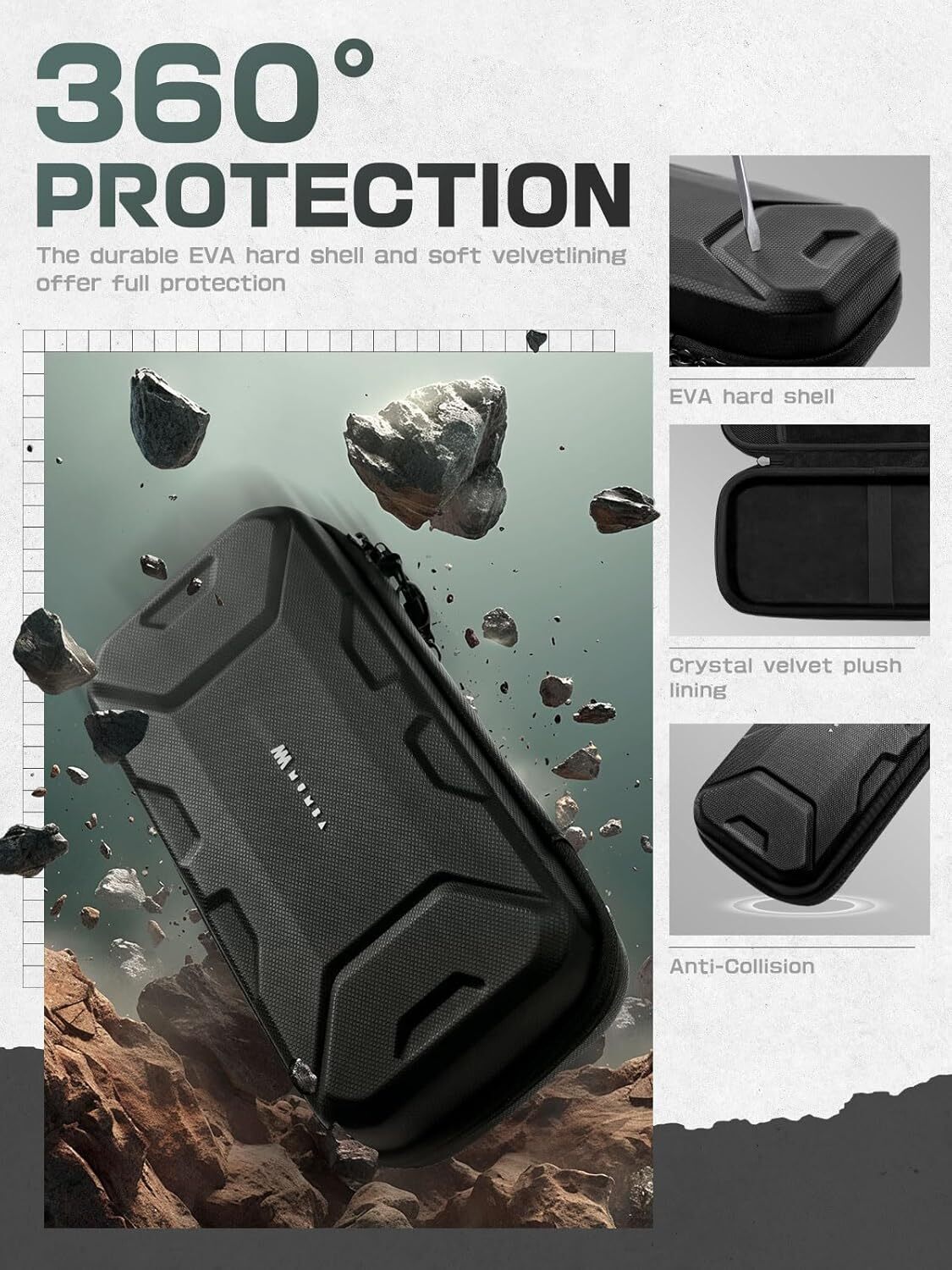 For Nintendo Switch 2, Mumba Plus Capacity Travel Carrying Case Hard Pouch Bag