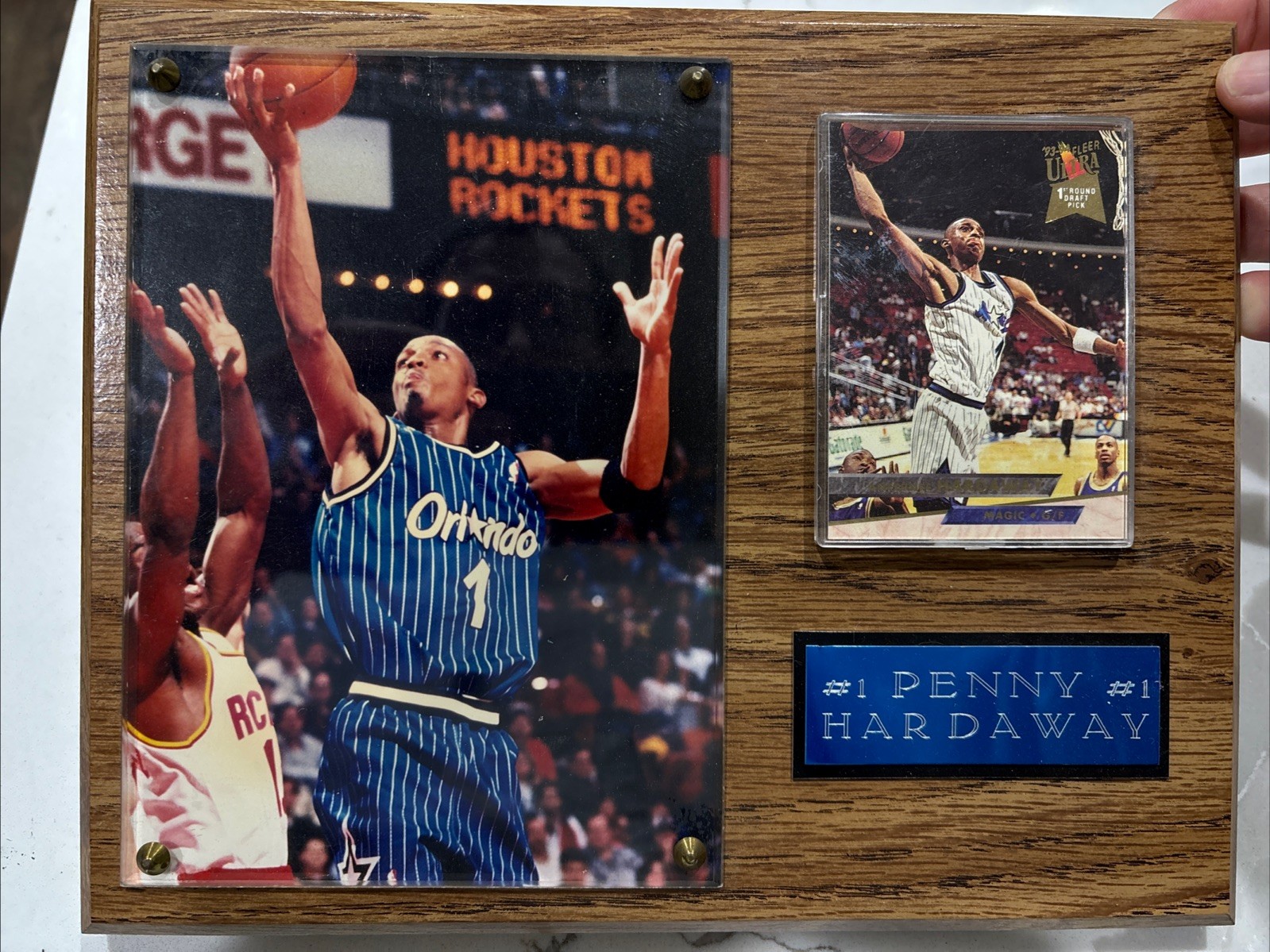 Penny Hardaway Plaque With 93 Fleer Ultra Rookie Card