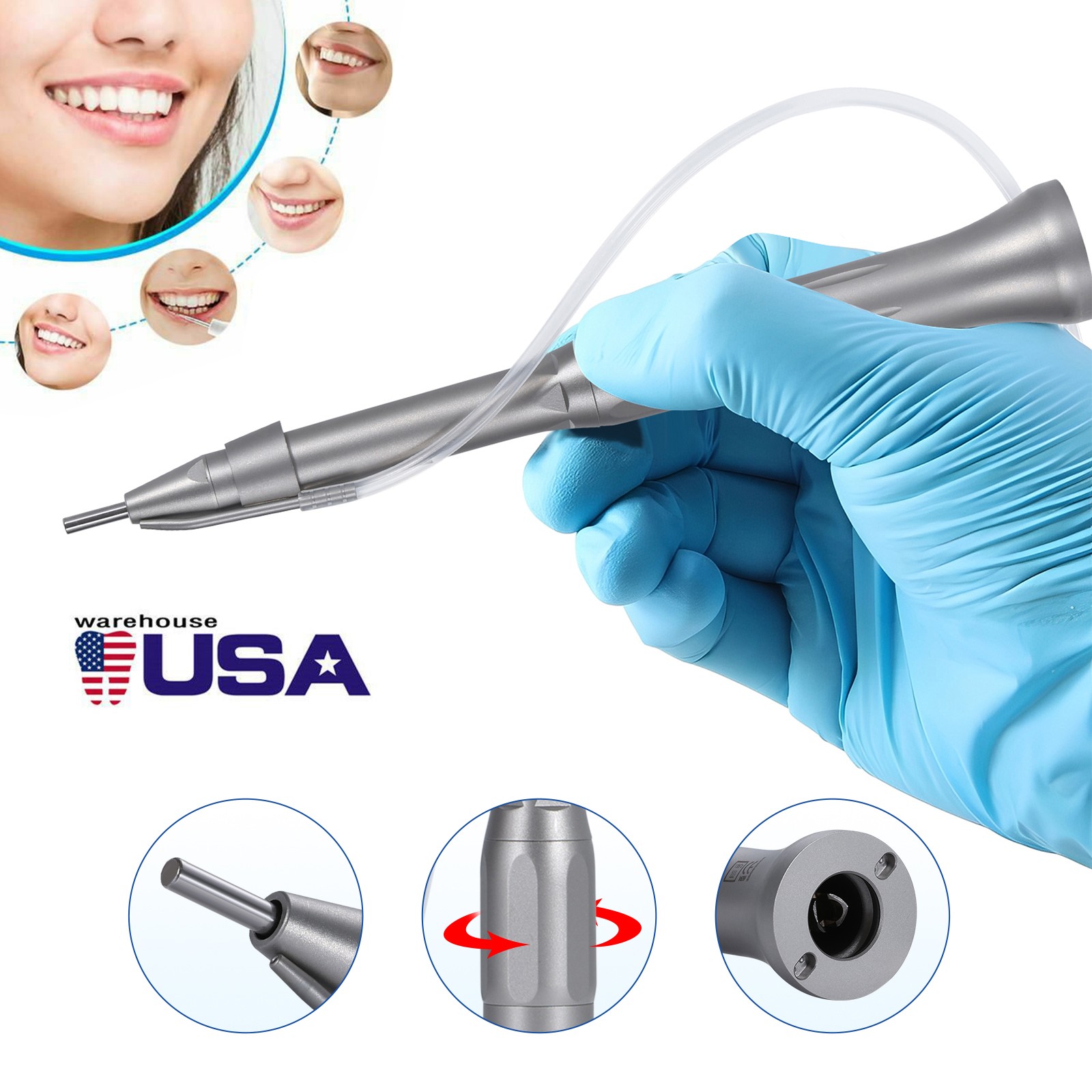 Dental Surgical Straight Handpiece 1:1 Oral Surgery 20 Degree External /NoseCone