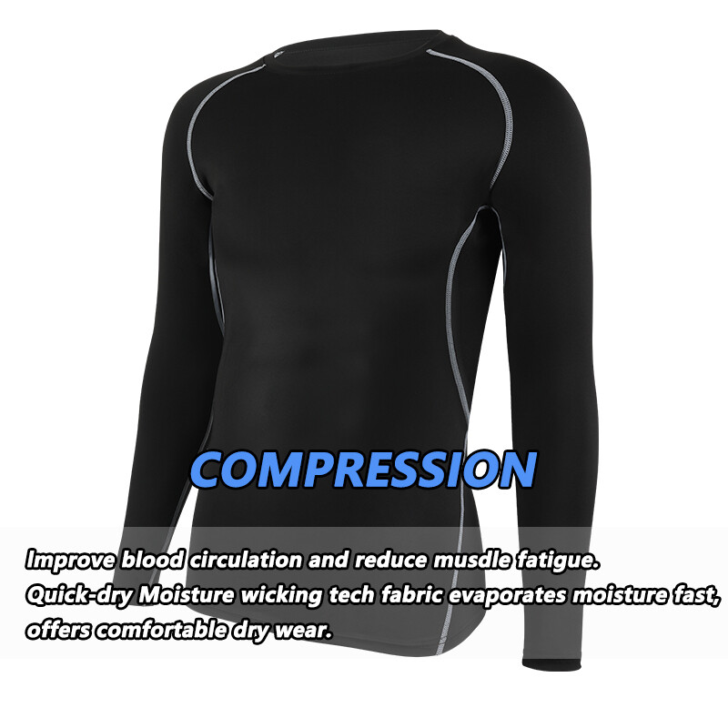 Mens Compression Base Layer Under Full Suit Shirt Tights Pant Set Winter Thermal