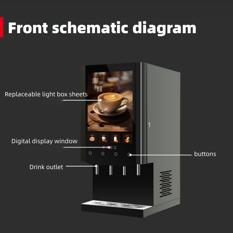 4 Flavors Office Coffee Machine Commercial Coffee Machine Instant Coffee Maker