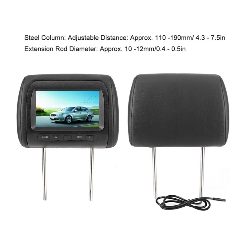 2 Pieces Car Headrest LCD Video Monitors MP5 DVD Display with Wireless Control