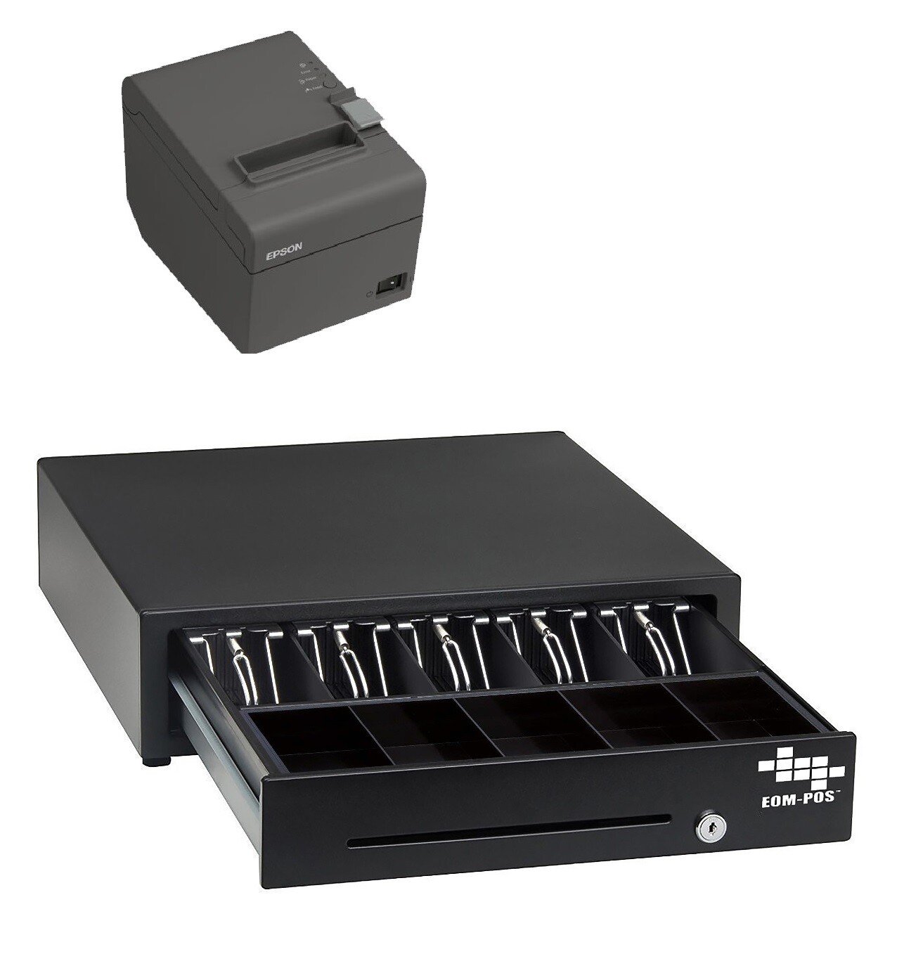 POS Hardware Bundle for SQUARE STAND - Cash Drawer, Receipt Printer, (Scanner)