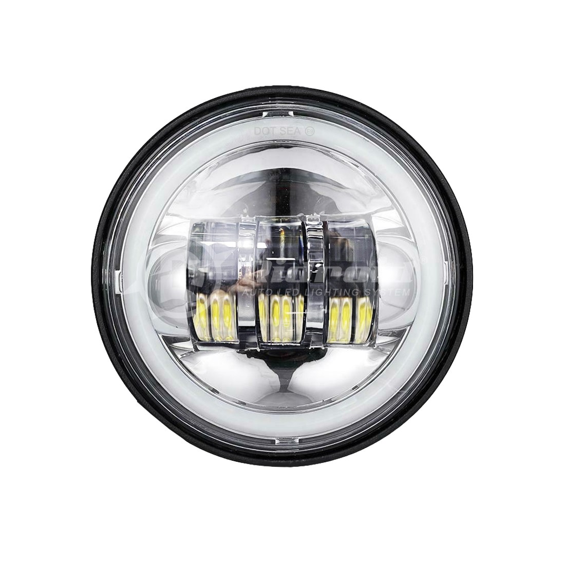 Halo 4.5" Passing Turn Signal Lamp Driving Fog Spot Lights For Harley Motorcycle