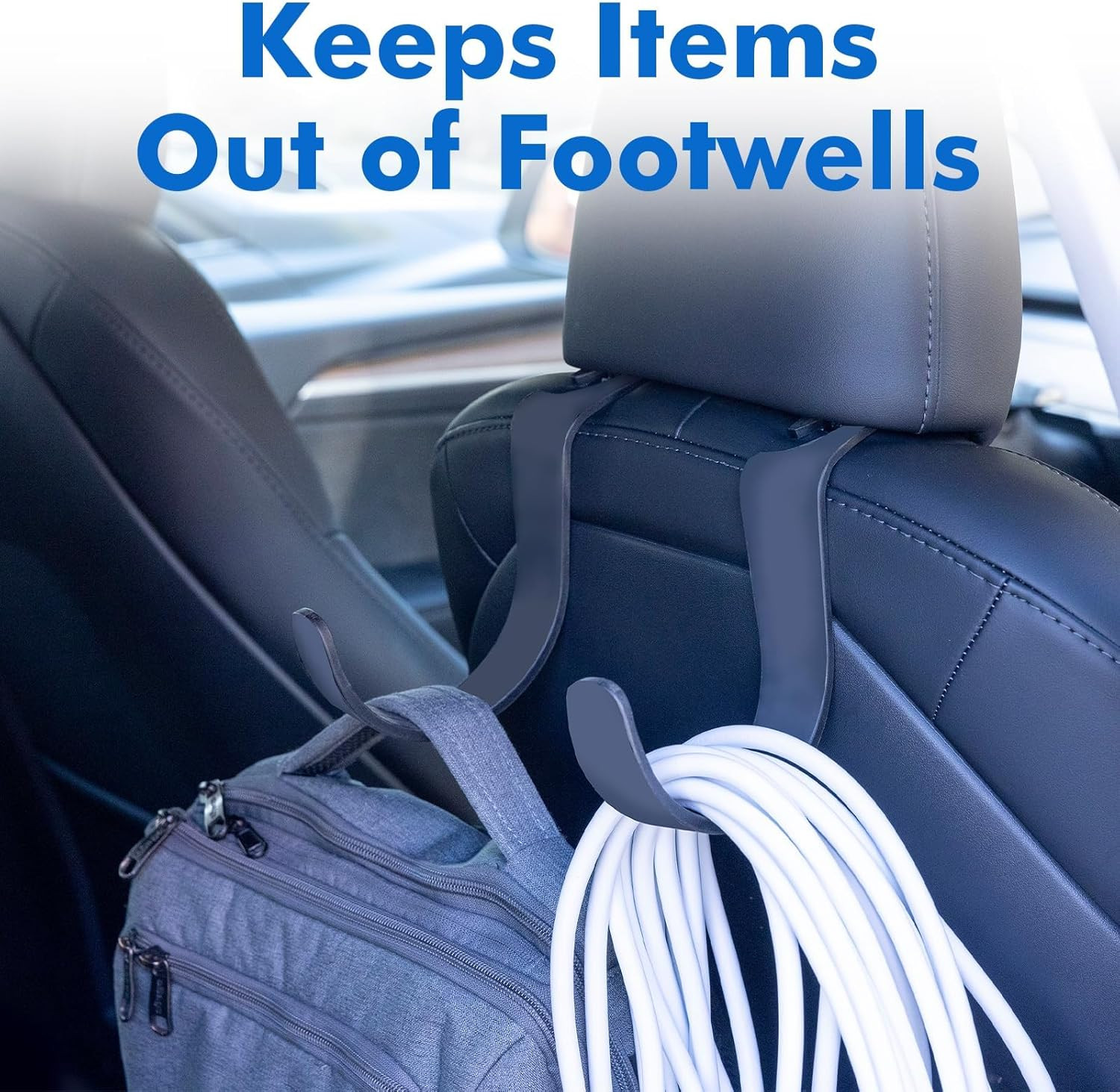 XL Hard Hat Holder for Truck Seat – Heavy-Duty Headrest Hooks, Hardhat Buddy Han