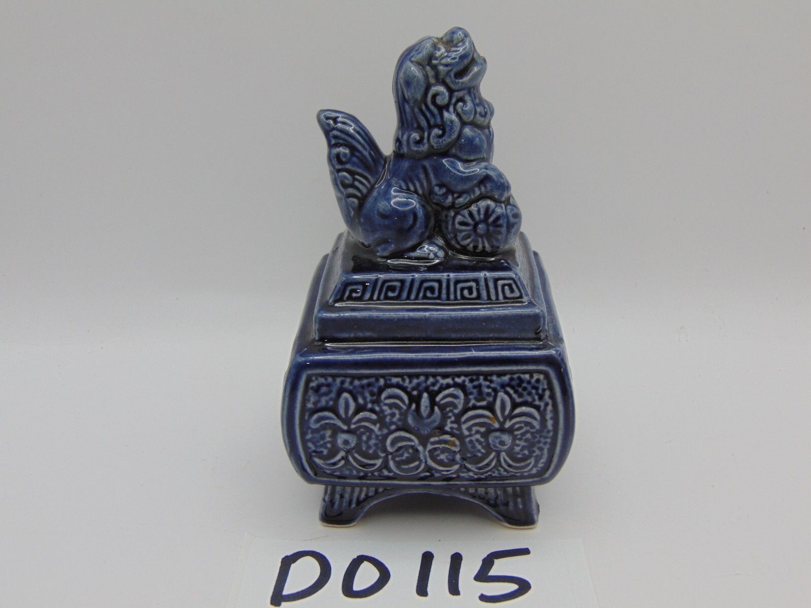 Vintage Censer Incense Burner Foo Dog Made in Japan Ceramic 4 1/2" Tall