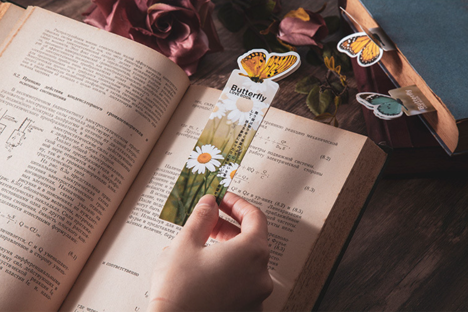 5 Butterfly / Pack 3D Design Flowers Bookmark Reading Readers Gift US Shipping
