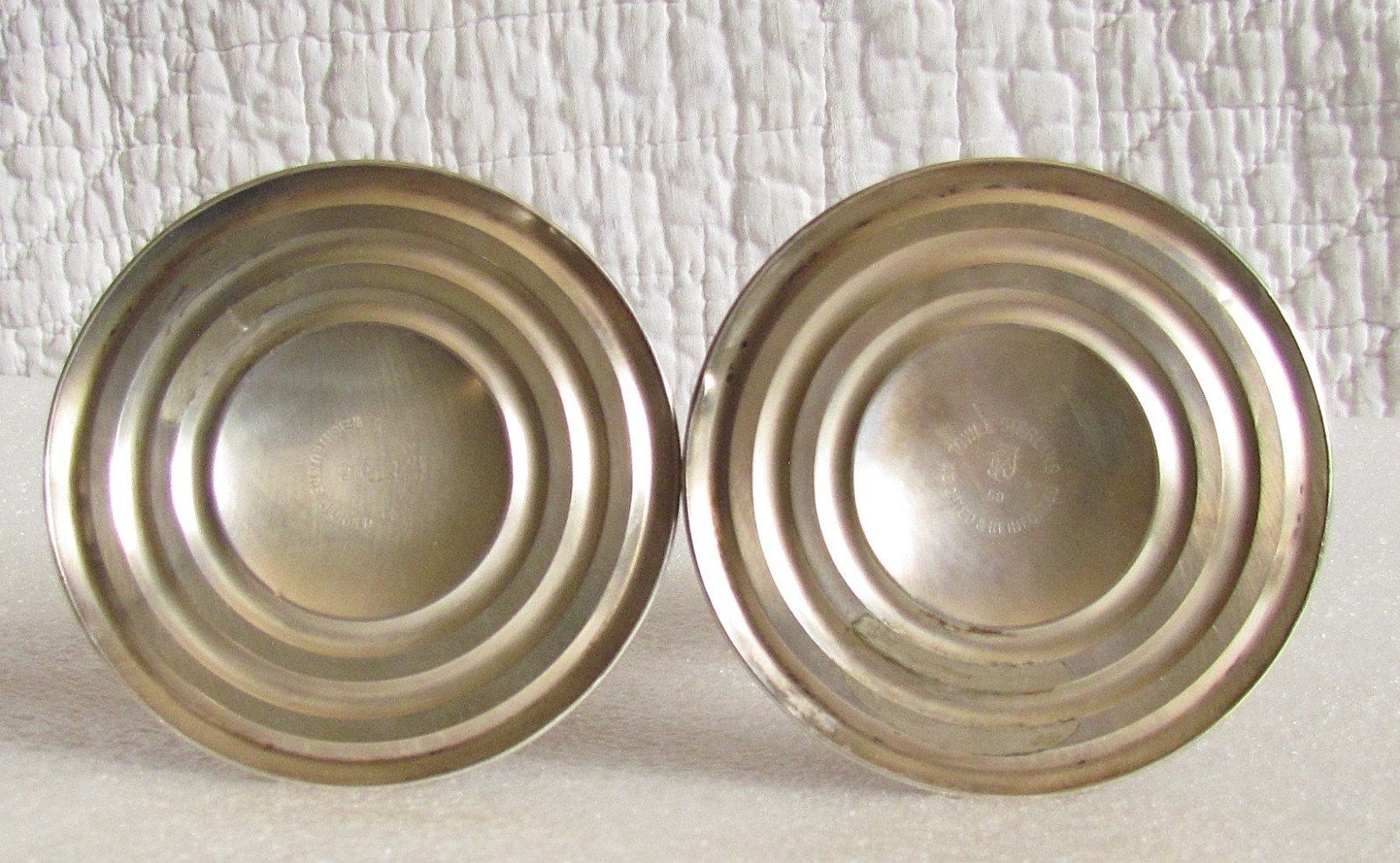 Towle Sterling Silver Candle holders weighted Great Dane Club of America scrap ?