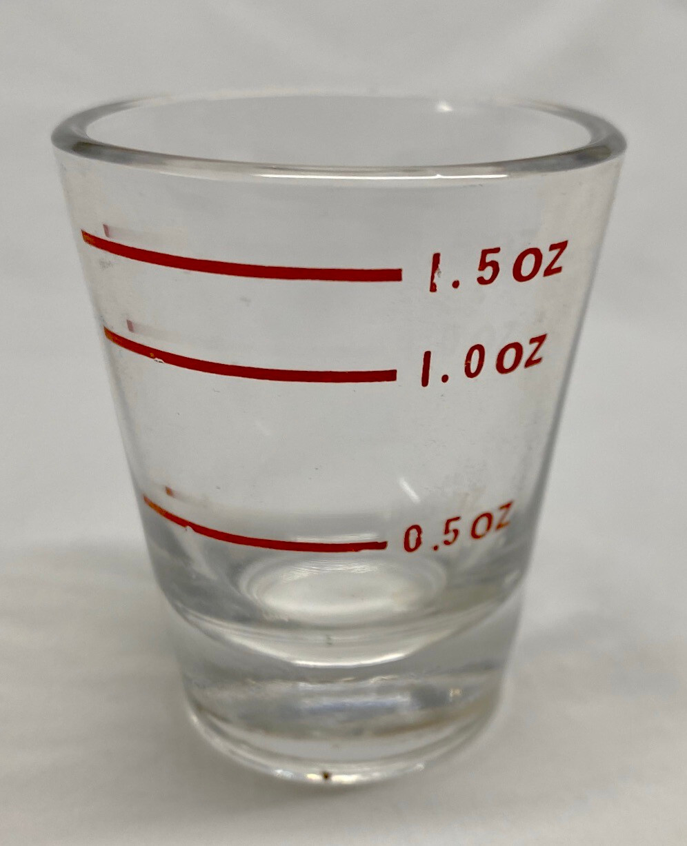 Vintage Mid Century 1.5 oz Bar/Kitchen Measuring Jigger Shot Glass