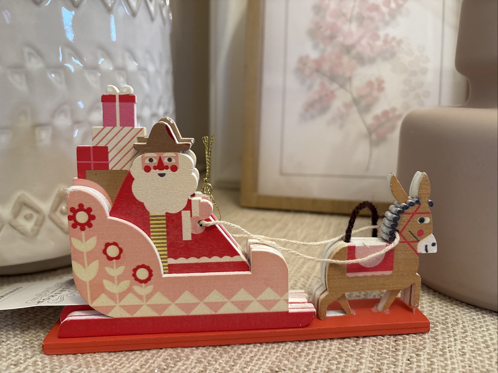 Wondershop Target Christmas Ornament Cecilia Ruiz Mexico Santa Claus Donkey NWT