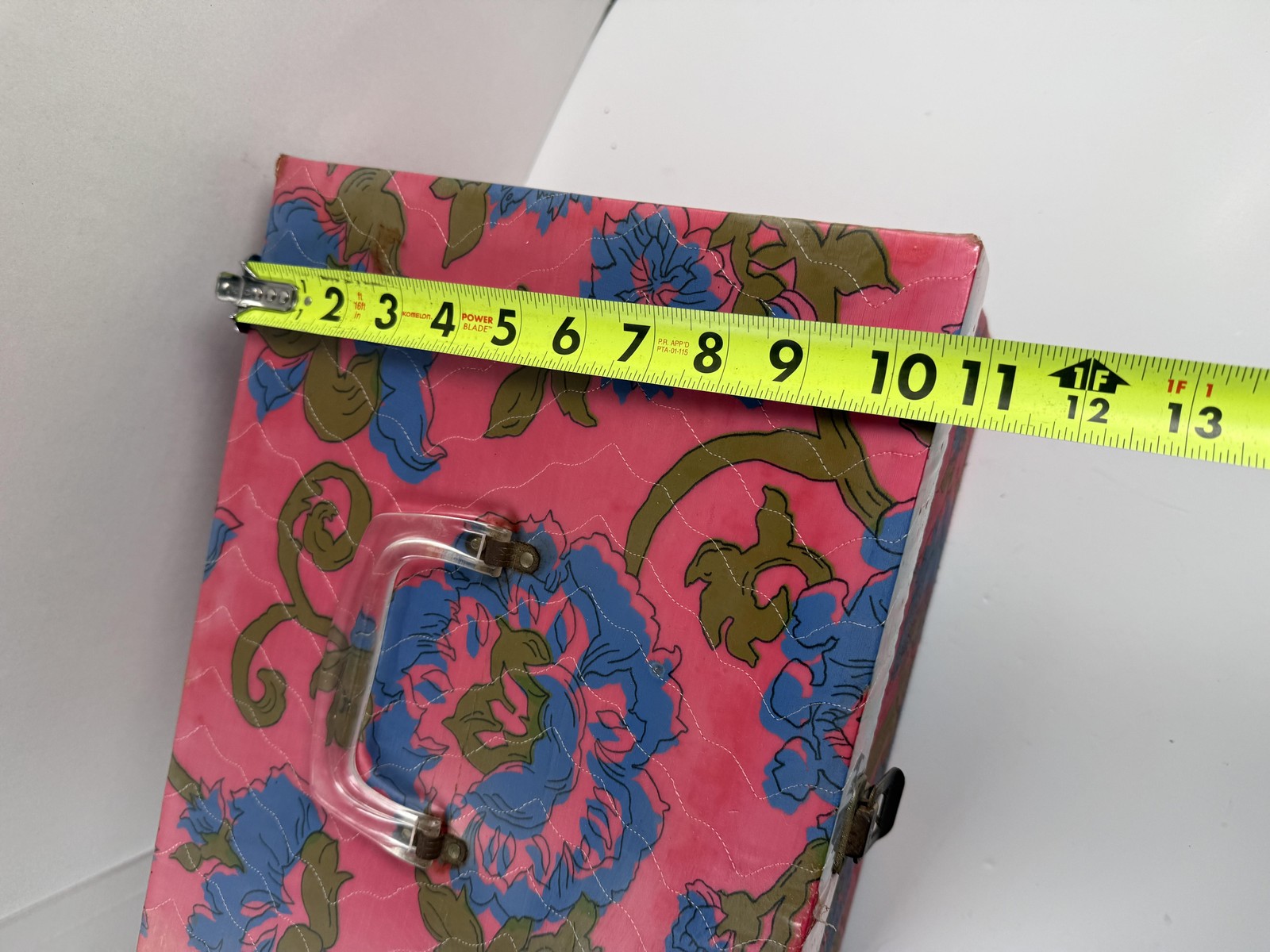 Vintage Sewing Box Kit Pink Floral Portable Sewing Case Box Organizer 60's