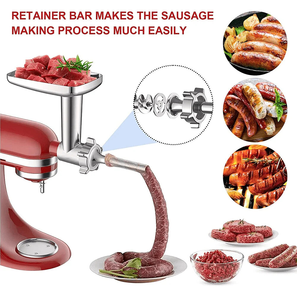 Kitchen Food Meat Grinder Sausage Stuffer Attachment For Kitchen-Aid Stand Mixer