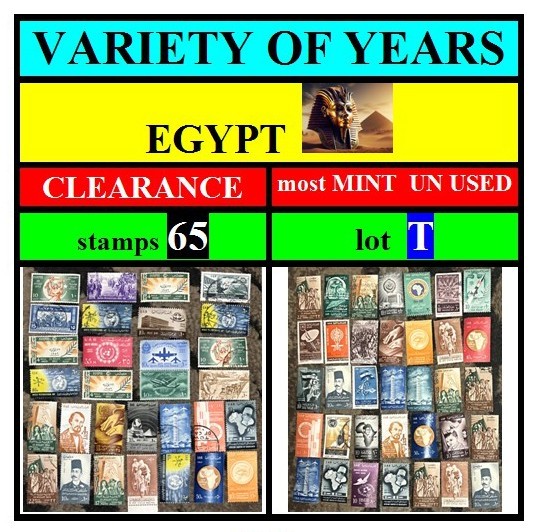 EGYPT stamps-variety of years-set T-CLEARANCE-65 stamps