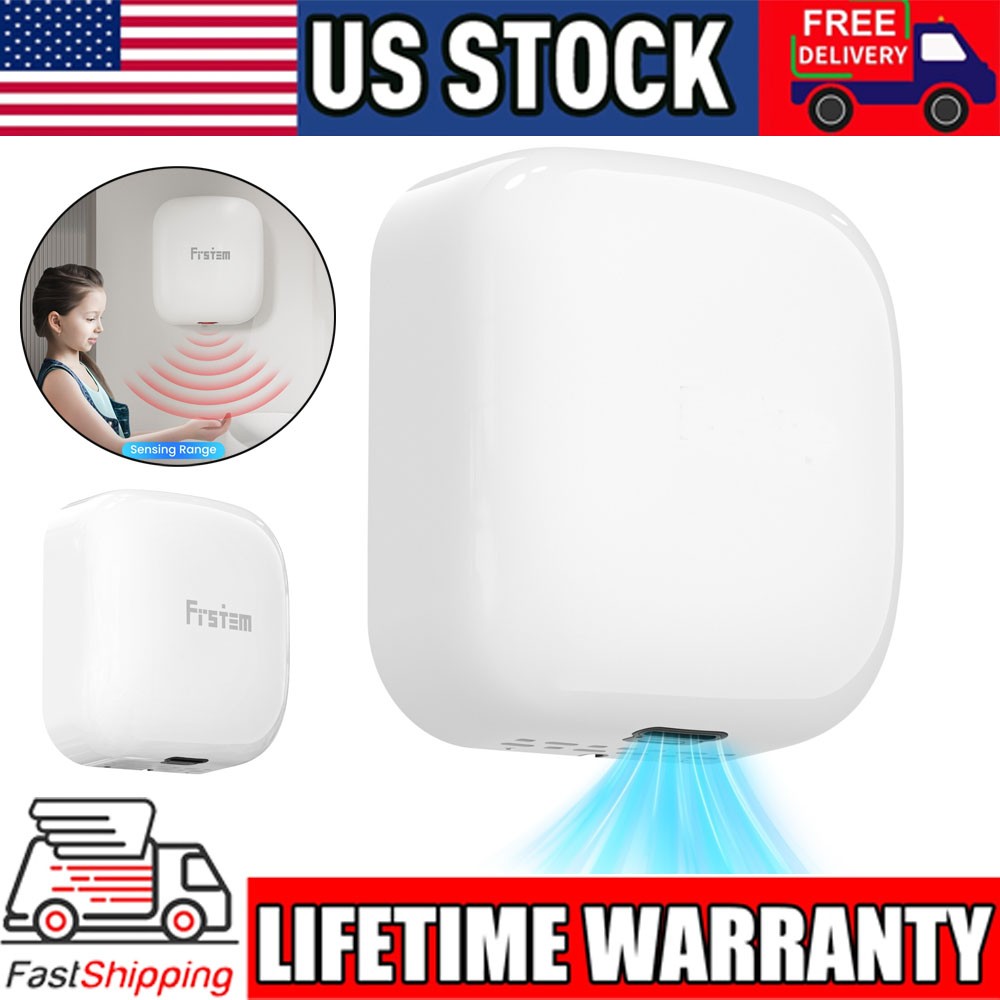 1800W Commercial Hand Dryers, Auto High Speed Hand Dryer Auto-Infrared Sensor US