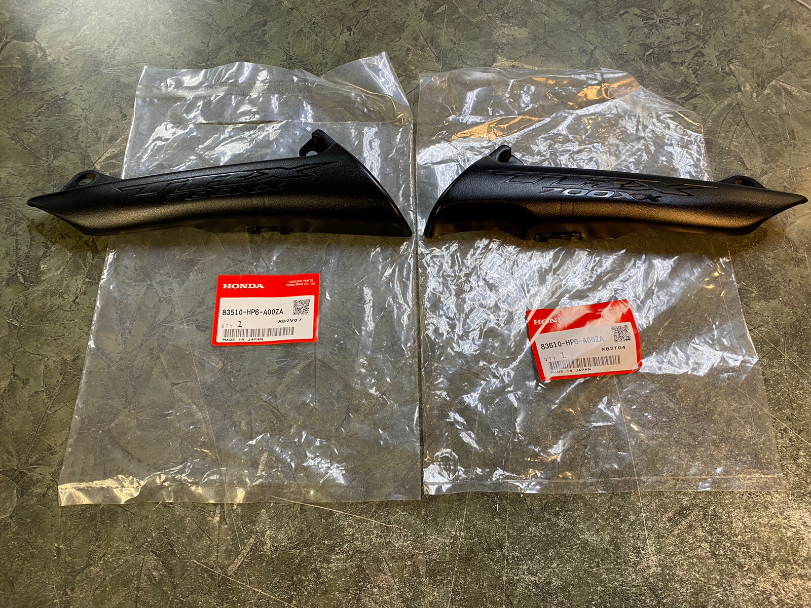 2008-2009 Honda TRX700XX TRX700 Left & Right Upper Frame Pipe Cover Guards OEM