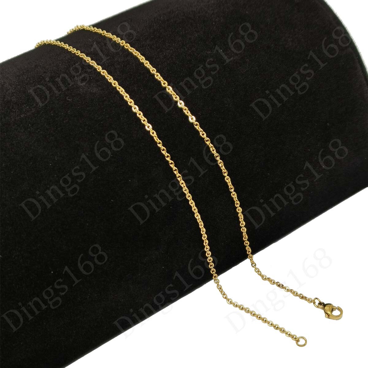 18K Yellow Gold Filled 1mm/2mm/2.4mm 16/18/20/22" 24" Cable Chain Necklace L146G