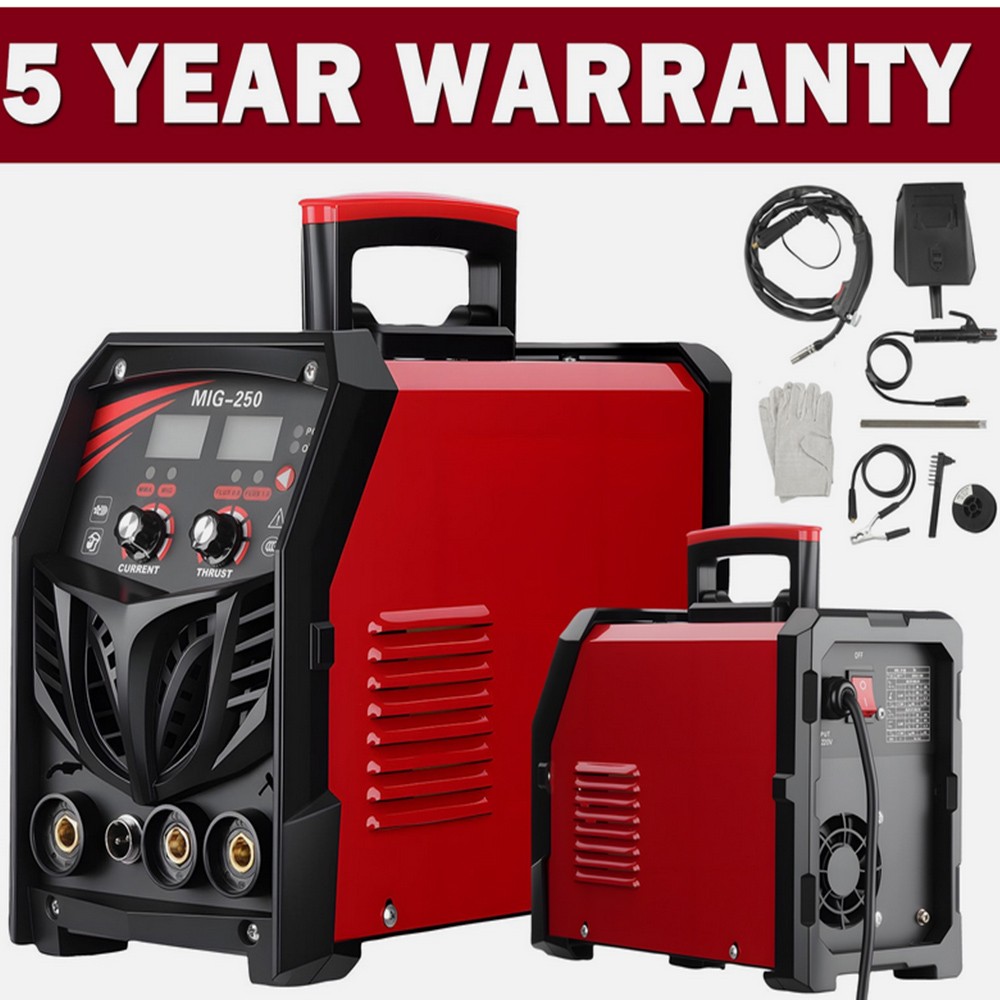 250A MIG Welder 110V Gas/Gasless Flux Core Stick Lift Tig Welding Machine