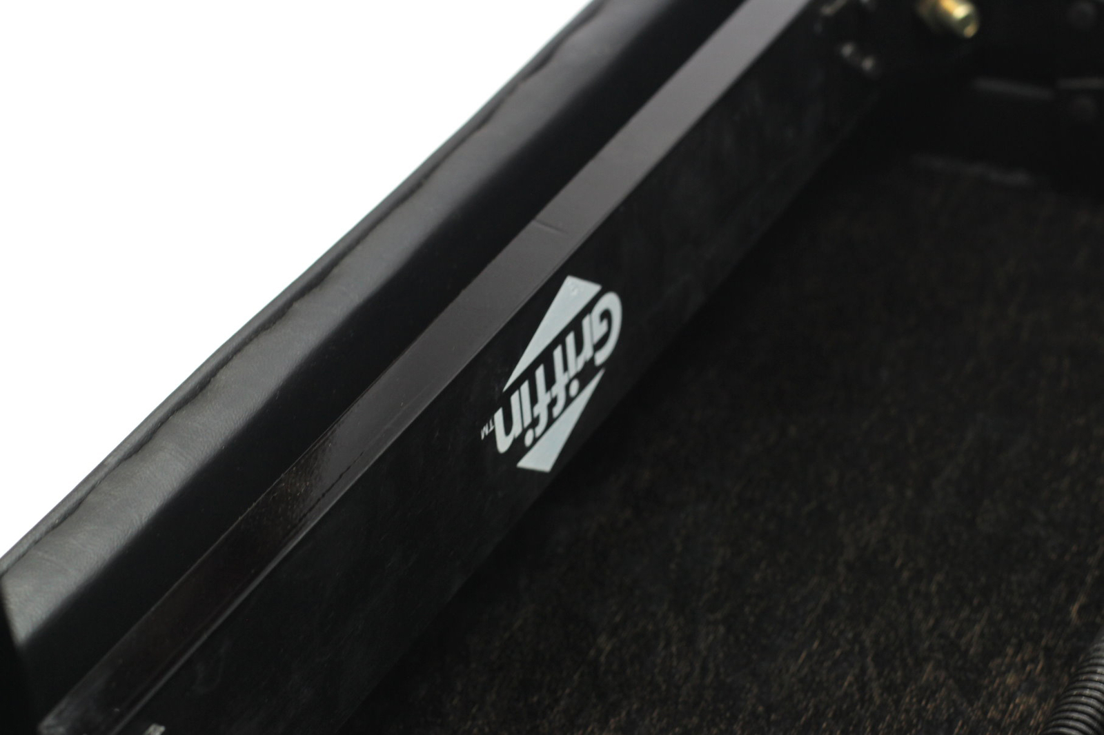 Genuine Leather Adjustable Piano Bench Seat - GRIFFIN Black Wood Keyboard Stool