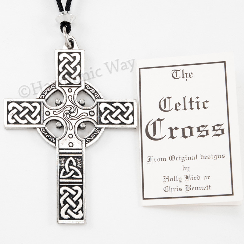"Extra Large" CELTIC CROSS ~ Detailed Pendant Necklace Celtic Knot Work