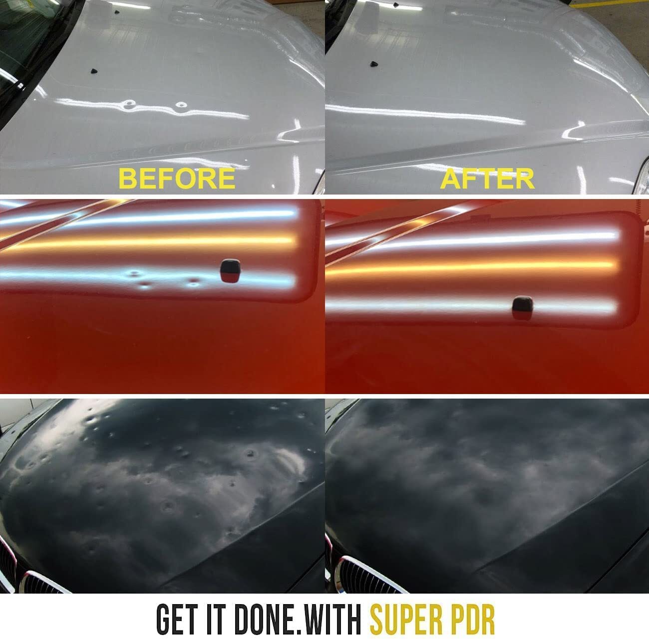 109× US PDR Tools Paintless Dent Repair Push Rods Hail Puller Lifter Hammer Tail