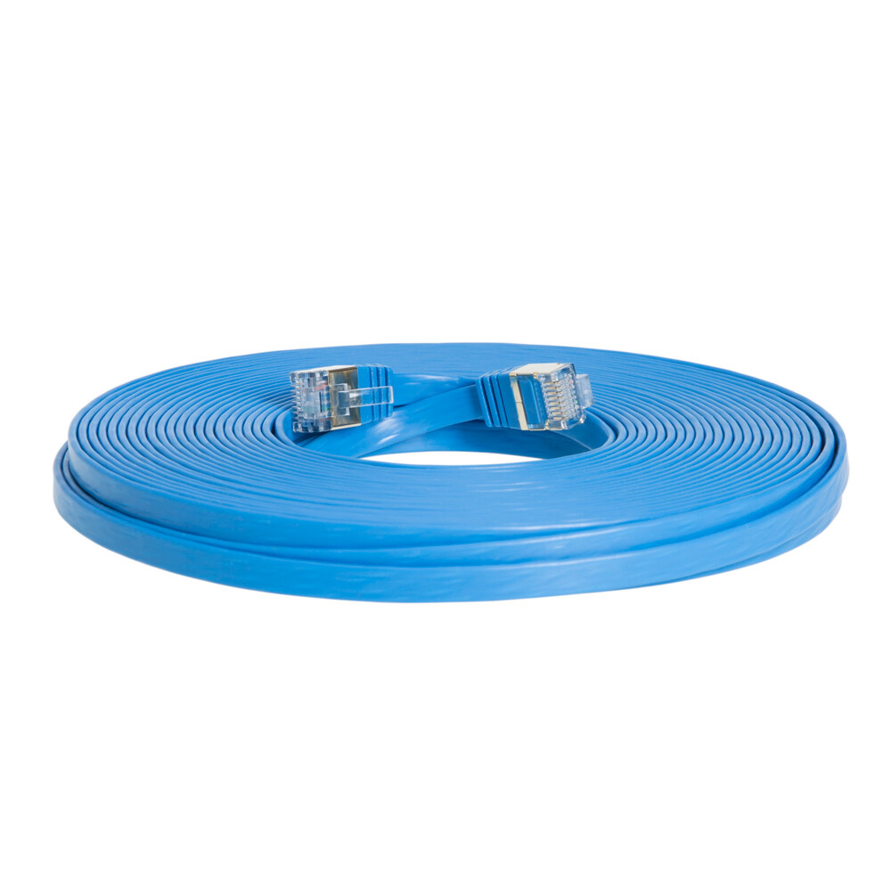 CAT7 Flat U/FTP Ethernet Patch Cable 10Gbps LAN Network Cord Multipack LOT