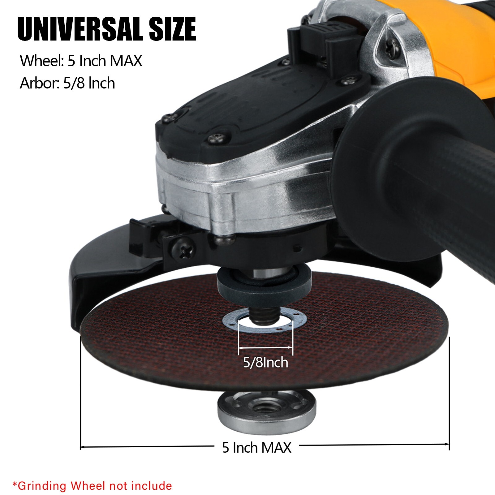 Cordless Angle Grinder For Dewalt 20V Battery 4-1/2" to 5" w/5 cutting blade