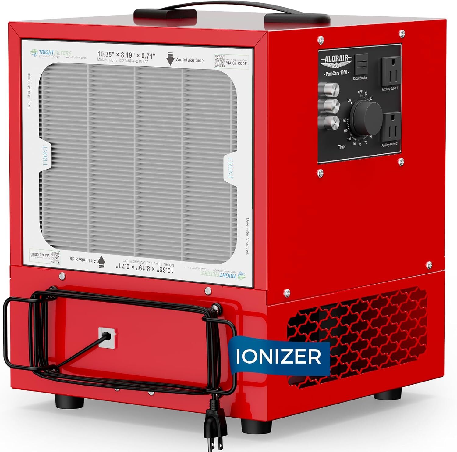 ALORAIR PureCare 1050IG Air Filtr Systems Ionizer Tabletop Dust Collector Timer