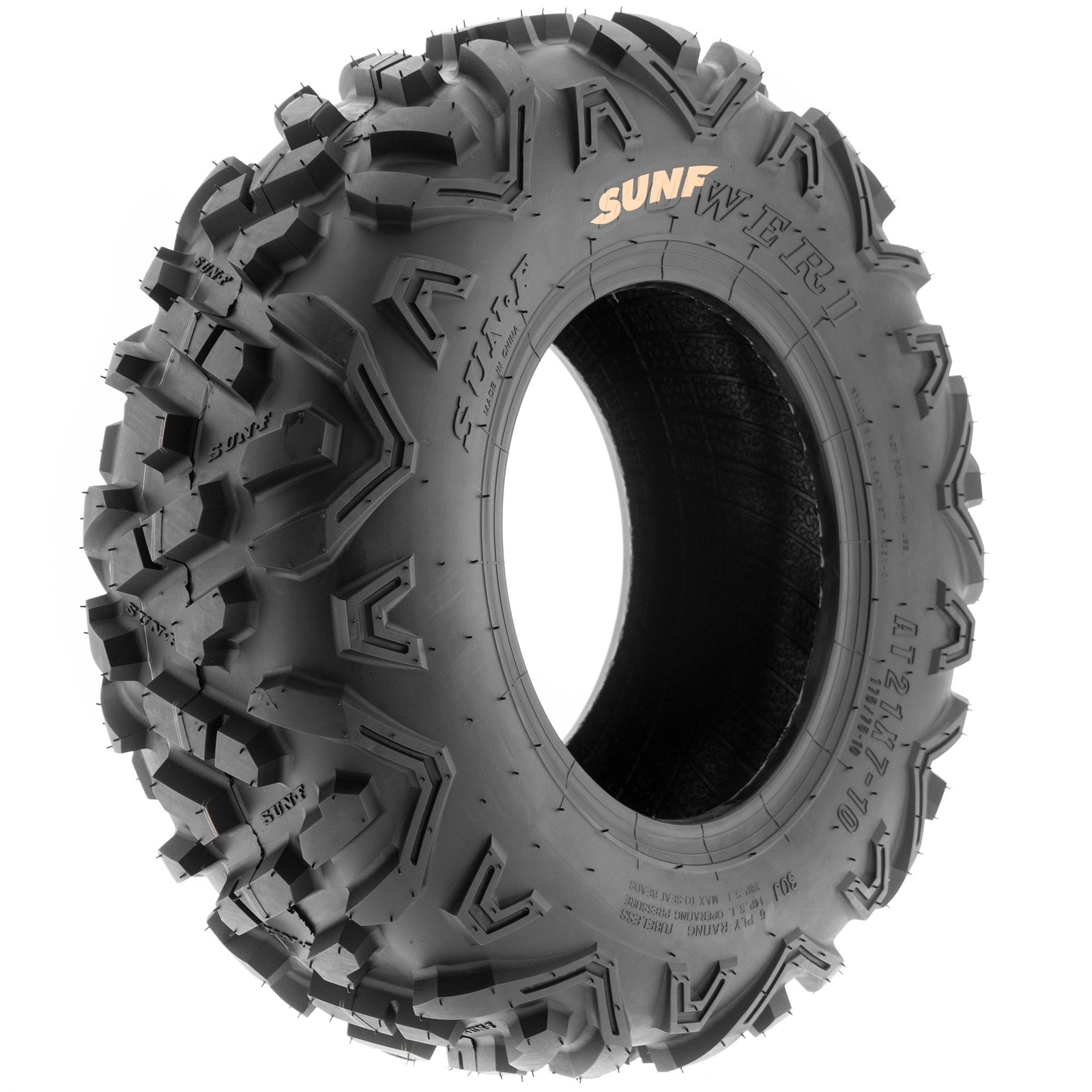 SunF 19x7-8 ATV UTV 19x7x8 All Terrain Tires 6 PR A051 - Pair of 2 POWER II