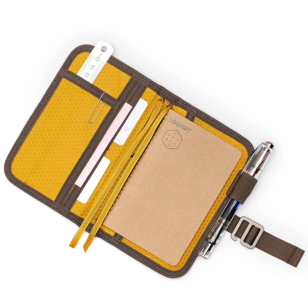 Lochby Mini Field Journal Brown | Water Resistant Wax Canvas Cover