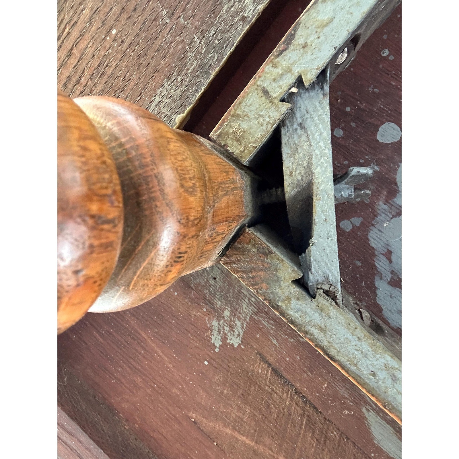 Vtg Oak Barley Twist Table Jacobean Revival Square End Table 29"x29" Solid Oak