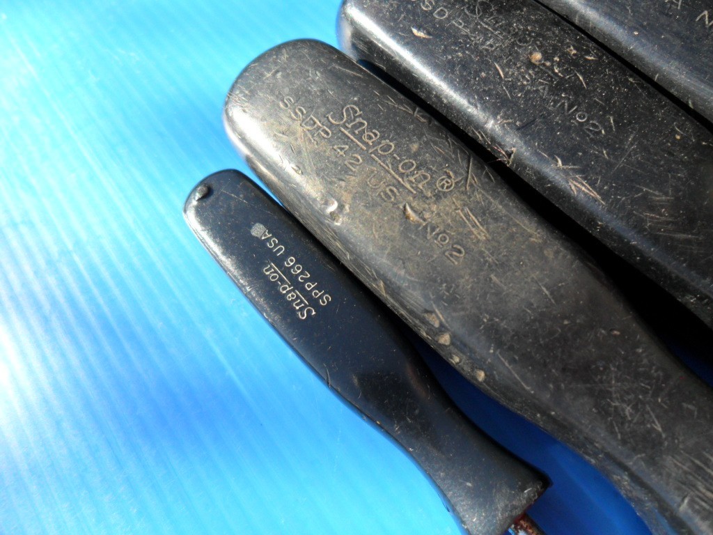 Snap On Tools Huge Screwdriver Lot 19 Pieces Hard Black Handle Plillips & Flat