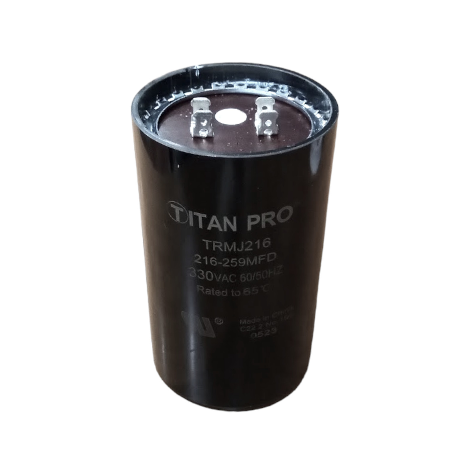 Titan Pro TRMJ216 Motor Start Capacitor 216-259 MFD UF / 330 VAC