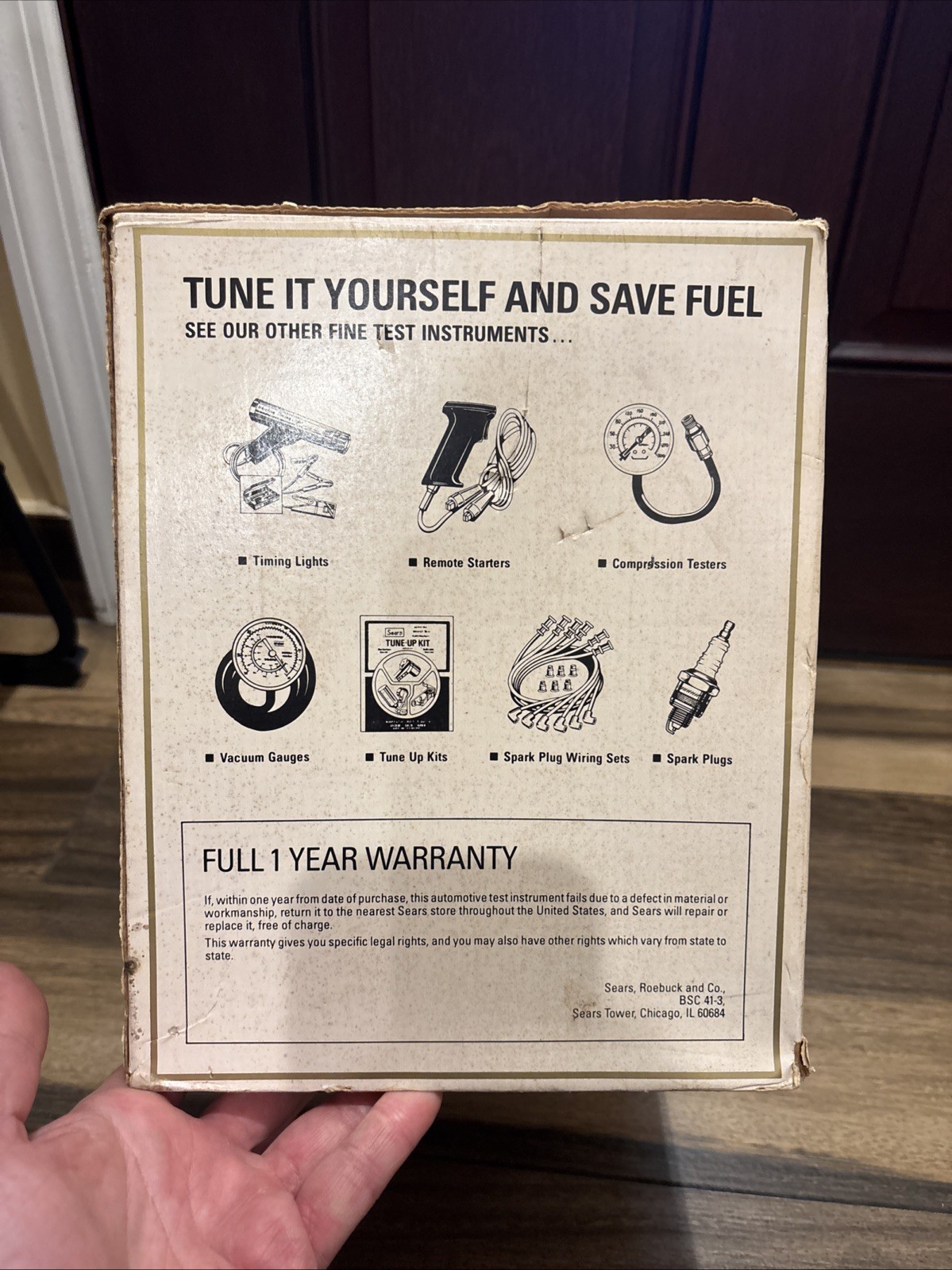 Vintage Sears Craftsman Engine Analyzer 28-21040 w/ Accessories - New old stock