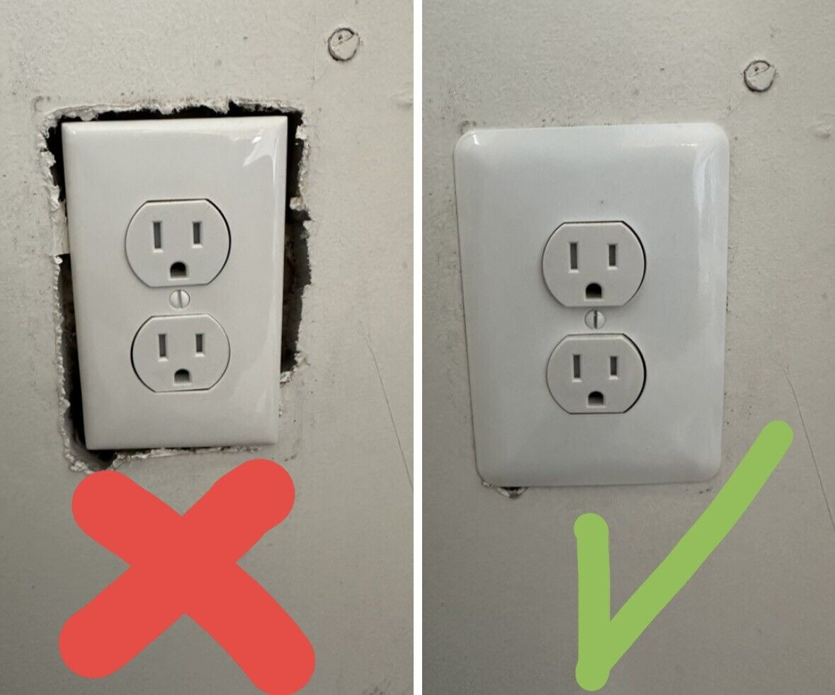 10 Pcs Receptacle cover ,Drywall Repair Covers,Oversize plate duplex,jumboplate