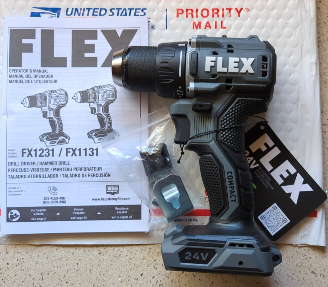 FLEX 24 Volt Drill/Driver * 1/2" Brushless Model FX1131 * Tool Only
