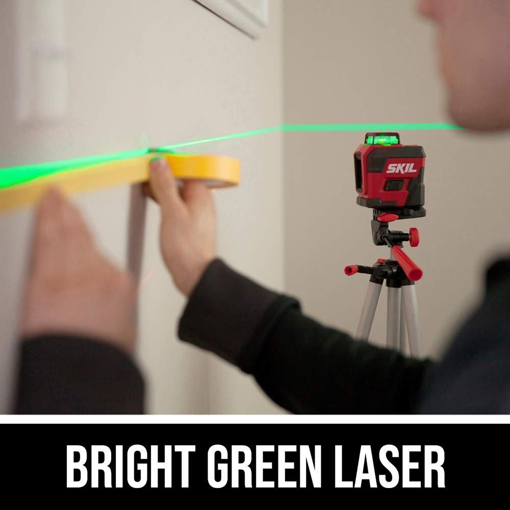 SKIL LL9322G-01 100ft Self-Leveling Green Cross Line Laser Rechargeable Battery